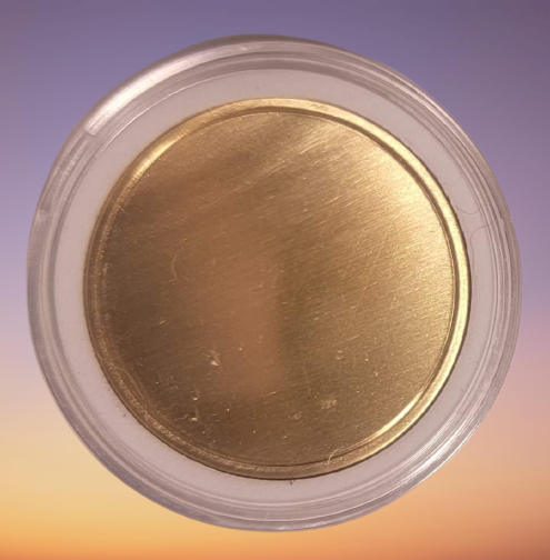 Solid Brass Laser Etched Coin