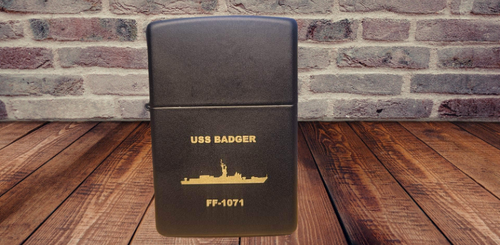 Reusable Polished Brass Laser Etched Lighter