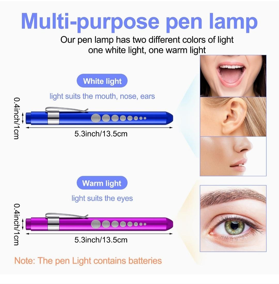 Laser Etched Reusable LED Penlight with Pupil Gauge